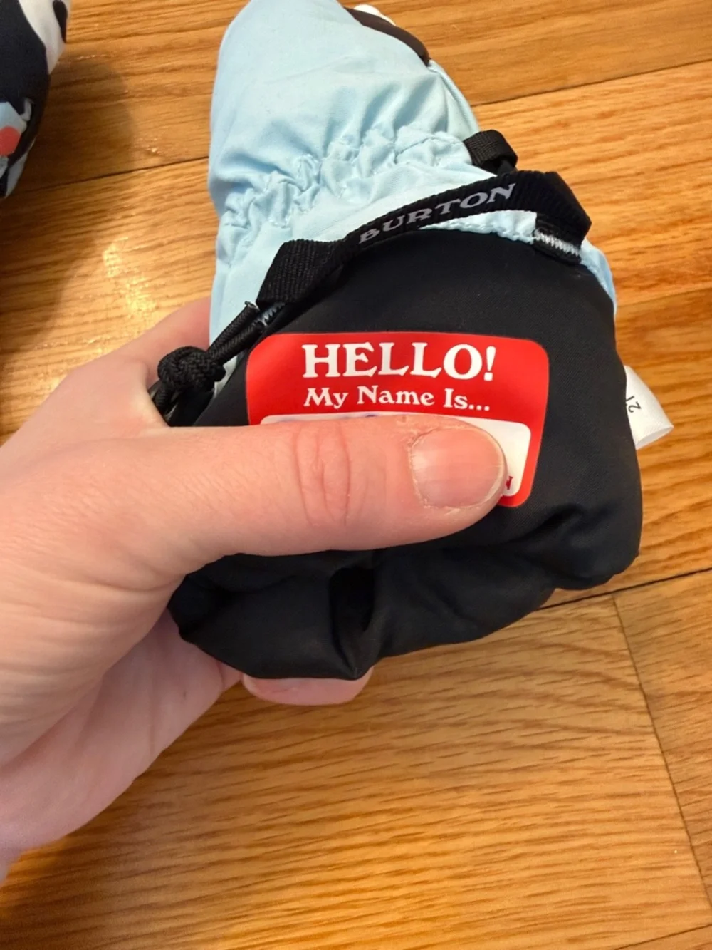 Burton Light Blue Penguin Dot Kids Mittens 2T